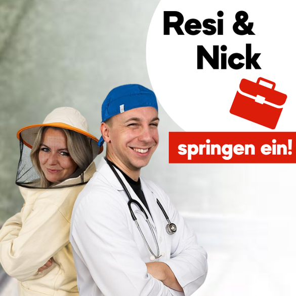 Du chillst, die beiden schuften.