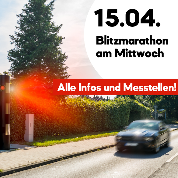 Bayernweiter Blitzmarathon am Mittwoch!