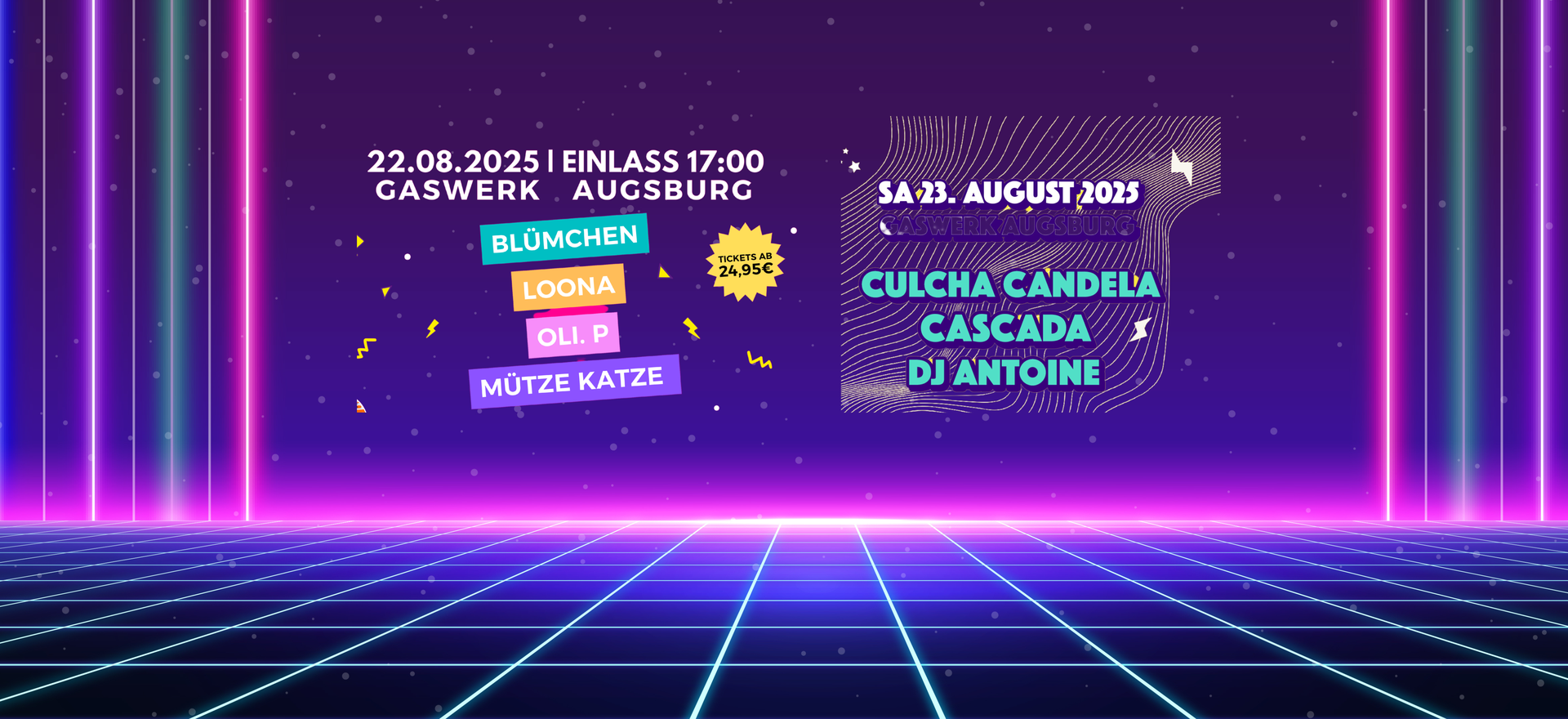 Zwei Tage, zwei Jahrzehnte, zwei MEGA Open Airs!
