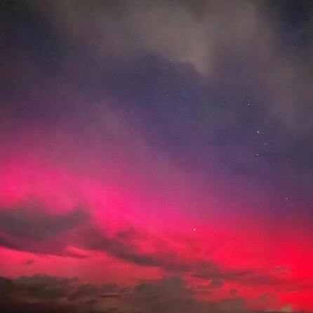 Polarlichter über dem Raum Augsburg 