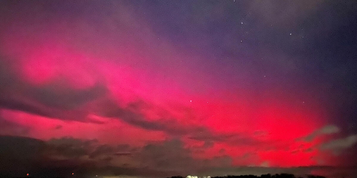 Polarlichter über dem Raum Augsburg