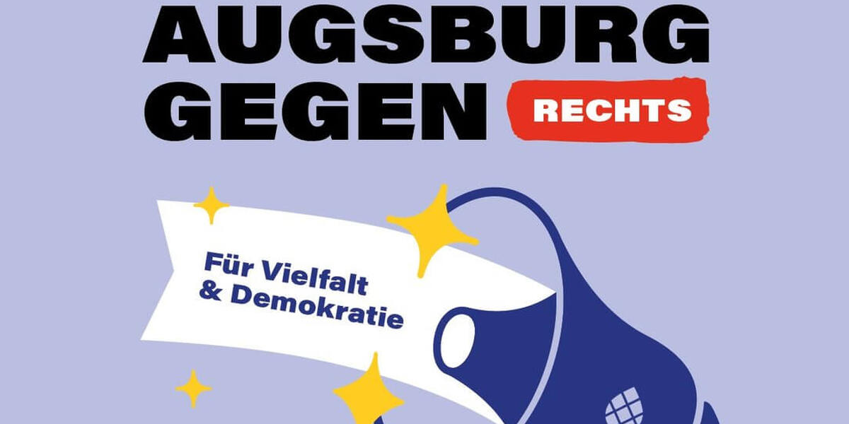 Kundgebung gegen Rechtsextremismus auf dem Augsburger Rathausplatz