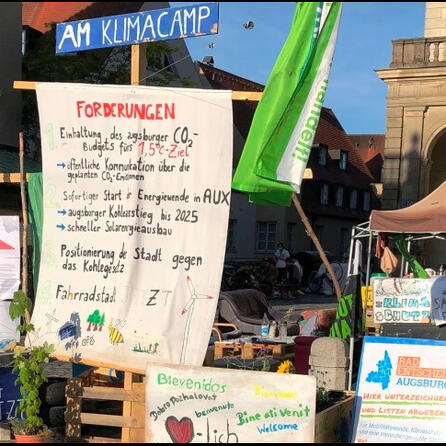 Klimacamp Augsburg gibt den Standort Rathaus auf