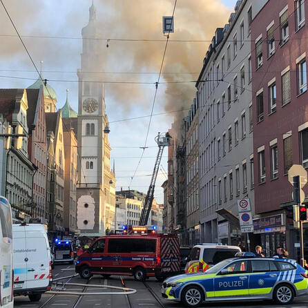 Großfeuer in der Augsburger Innenstadt: Brandursache steht fest