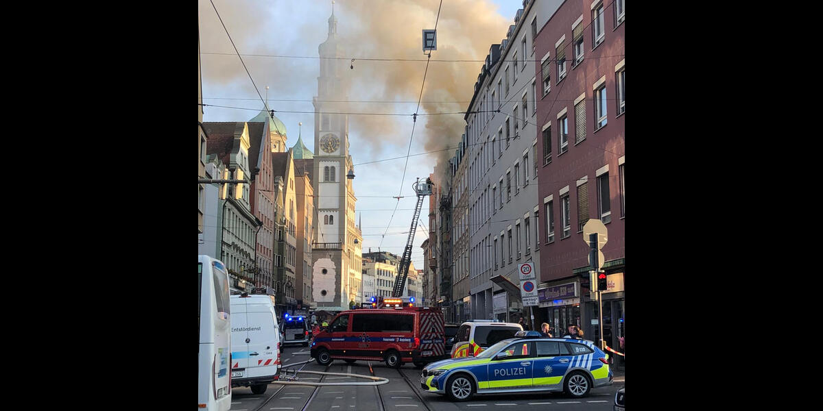 Großfeuer in der Augsburger Innenstadt: Brandursache steht fest