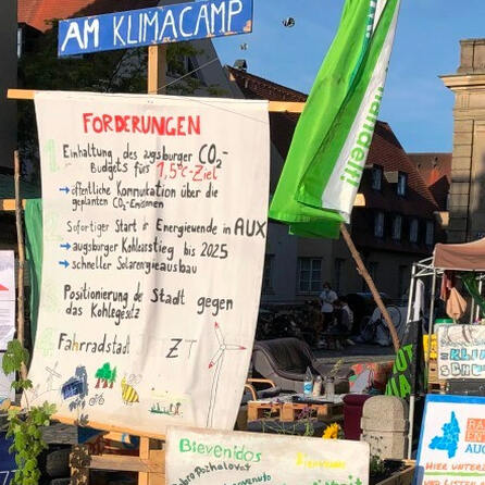 Klimacamp kommt wieder nach Augsburg auf den Rathausplatz