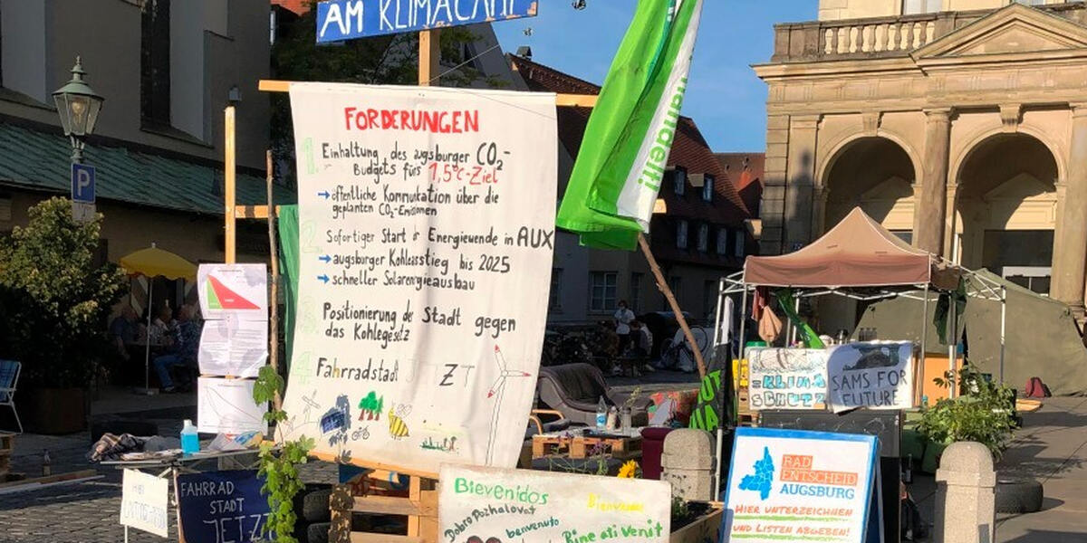 Klimacamp kommt wieder nach Augsburg auf den Rathausplatz