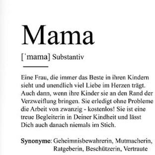 Bild mit der Definition einer Mama
