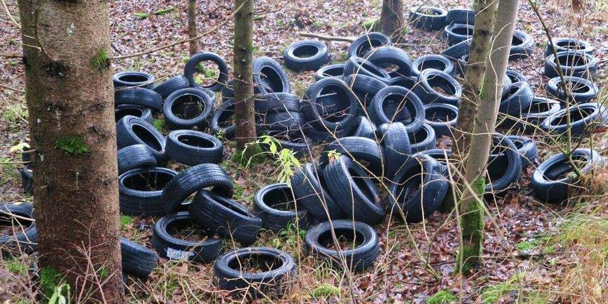 Pöttmes: Tausend Autoreifen im Wald entsorgt