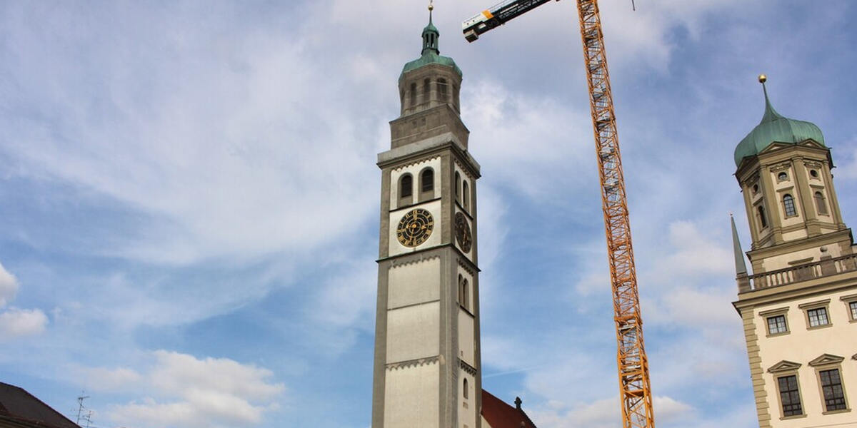 Peinliche Panne bei den Sanierungsarbeiten des Augsburger Perlachturms