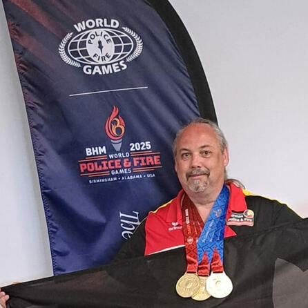 Augsburger Feuerwehrmann holt wieder Gold bei den World-Police- and Fire-Games