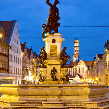 Stadt Augsburg legt beliebten Herkulesbrunnen trocken - vorübergehend