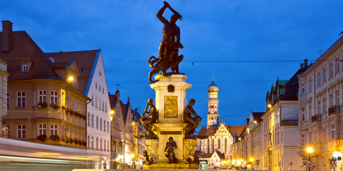 Stadt Augsburg legt beliebten Herkulesbrunnen trocken - vorübergehend