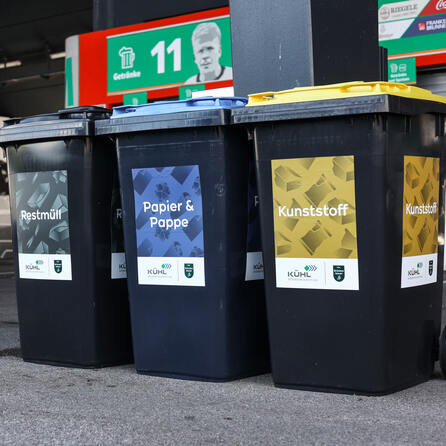 Neues Abfalltrennkonzept in der WWK ARENA - FC Augsburg setzt auf regionalen Umweltschutz