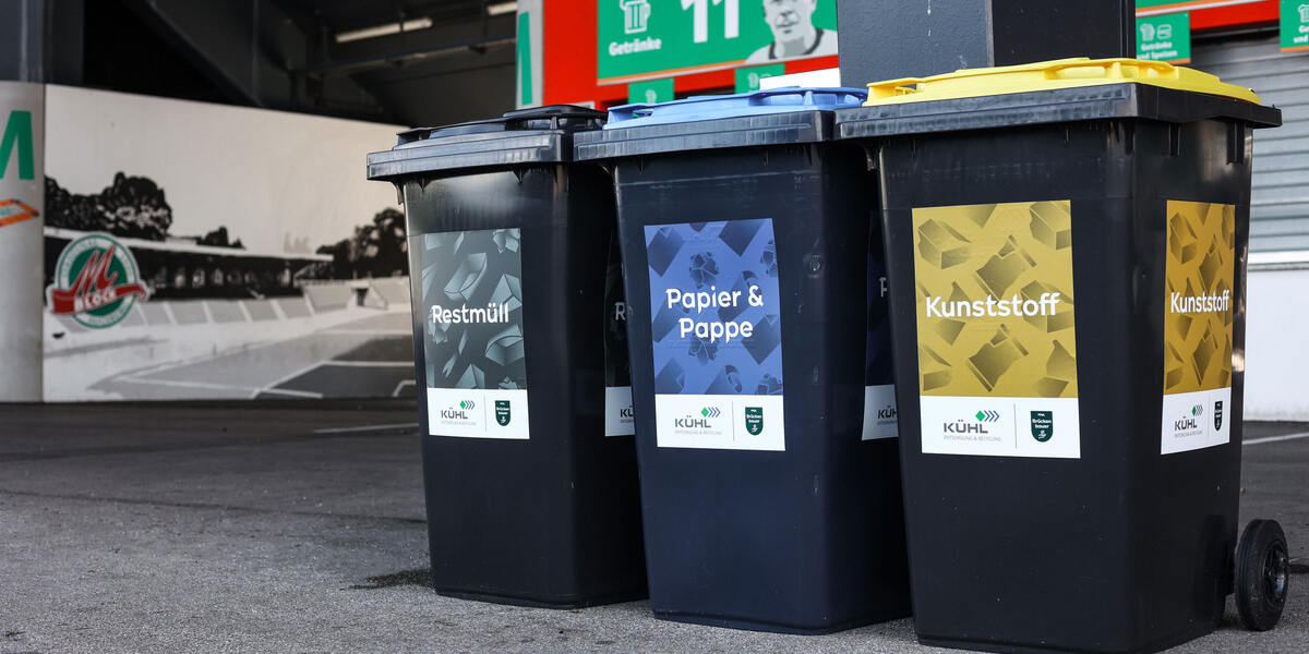 Neues Abfalltrennkonzept in der WWK ARENA - FC Augsburg setzt auf regionalen Umweltschutz
