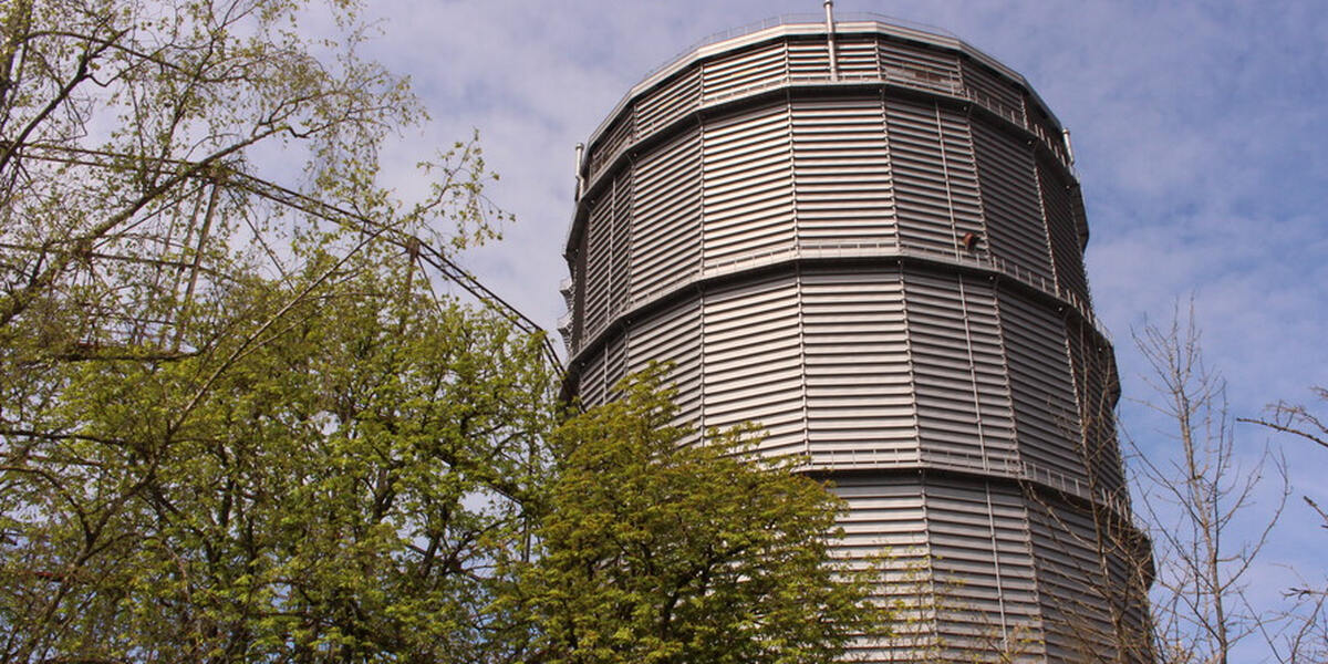 Ein Veranstaltungszelt im Gaskessel Augsburg? Die Stadtwerke prüfen