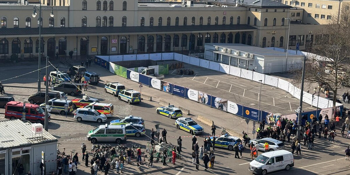 Bombendrohung: Augsburger Hauptbahnhof abgeriegelt