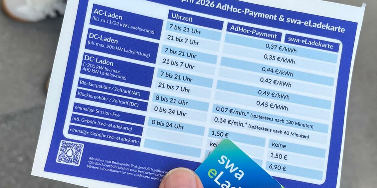 Ausbau der Elektromobilität mit neuen Tarifen und eLadekarte in Augsburg - Stadtwerke verdoppeln Ladepunkte