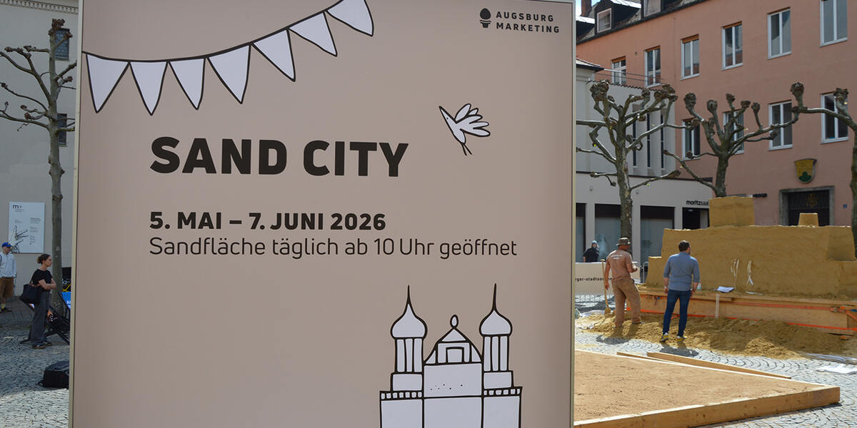 Sandskulptur in Augsburg: „Sand City“ wird heute abgebaut