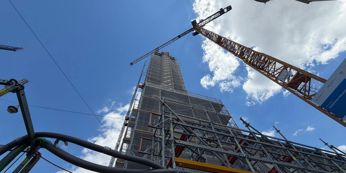 Augsburgs Perlachturm vielleicht erst Anfang 2028 wieder geöffnet
