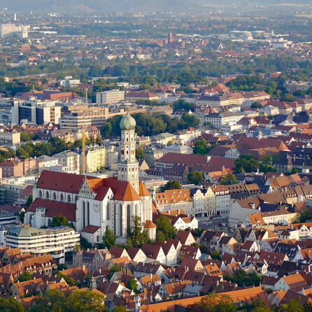 Augsburg aus der Vogelperspektive