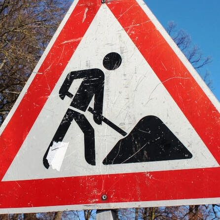 B300-Baustelle zwischen Diedorf und Gessertshausen im Landkreis Augsburg