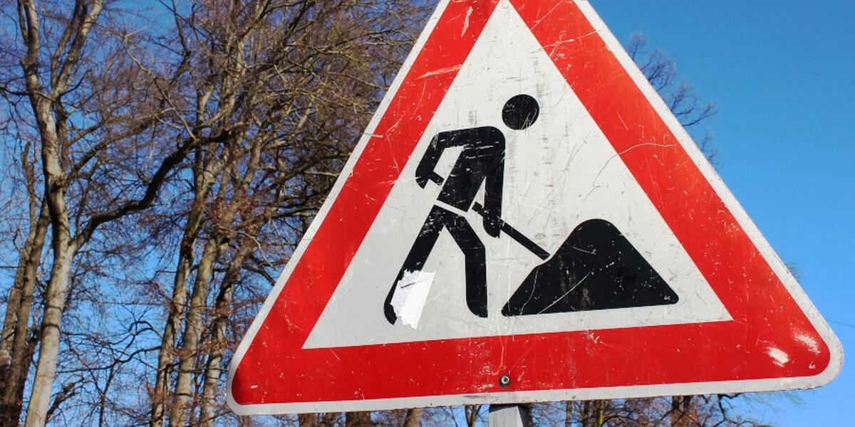 B300-Baustelle zwischen Diedorf und Gessertshausen im Landkreis Augsburg